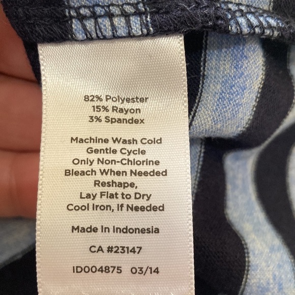 Talbots long sleeve blue striped top size M - Picture 4 of 6